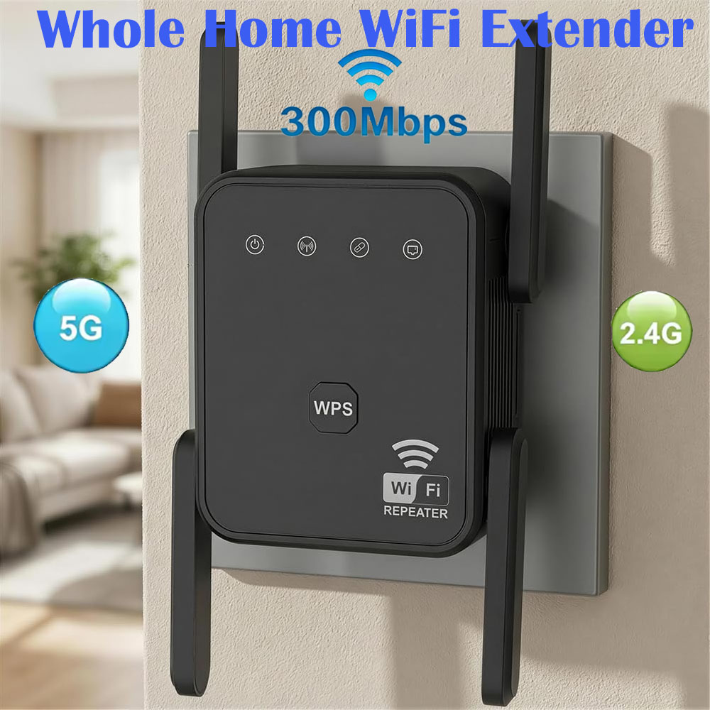 Smart Home Network - 2026 Nieuwe WiFi Repeater 300Mbps 2.4GHz