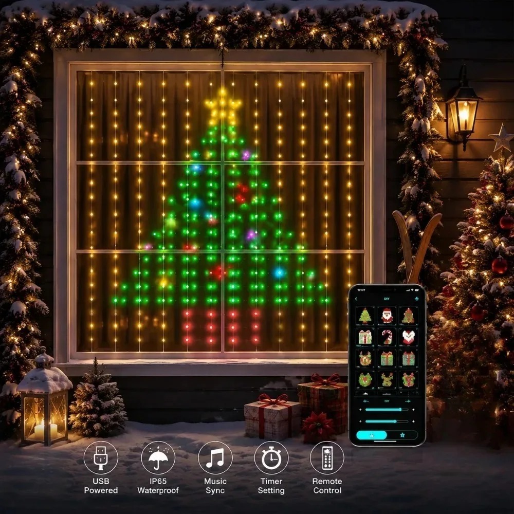 Smart Home Control - LED Pixel Gordijnverlichting Bluetooth APP Besturing