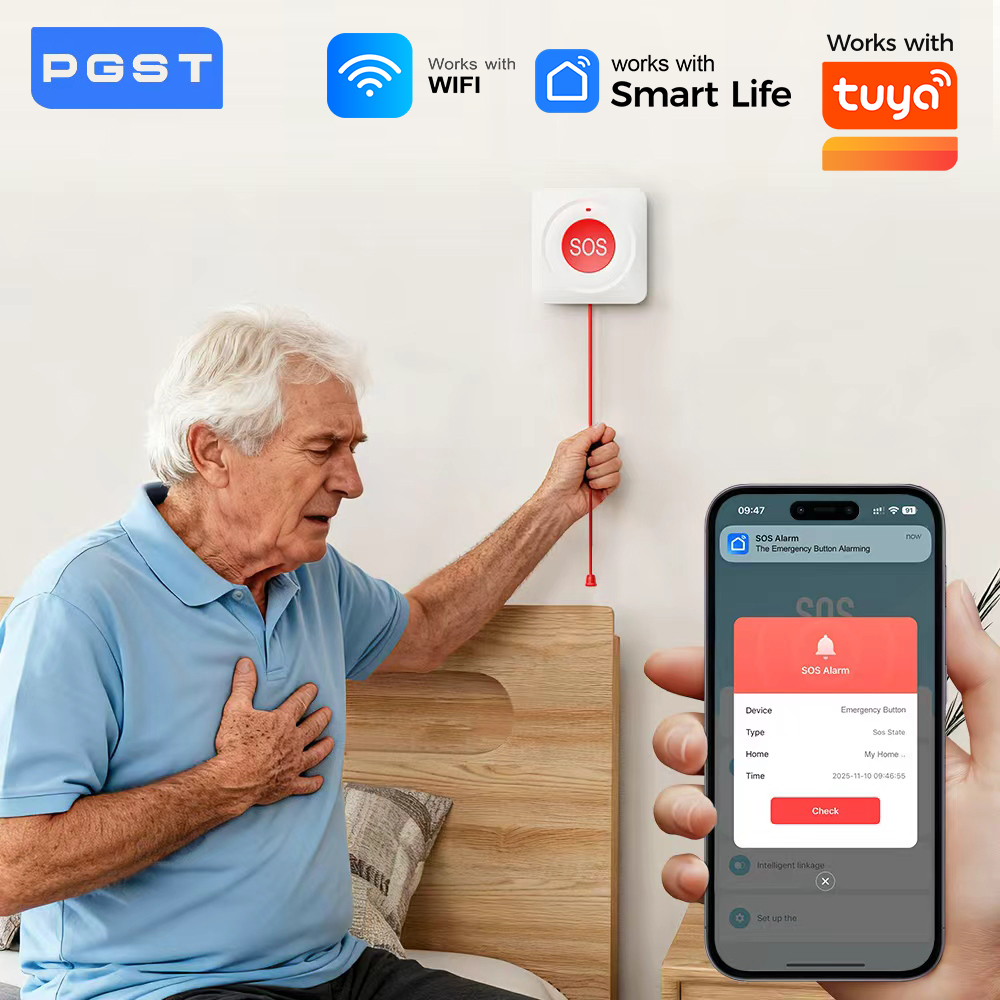 Smart Home Network - WIFI Zigbee-knoppen SOS-drukknop Werk met Tuya