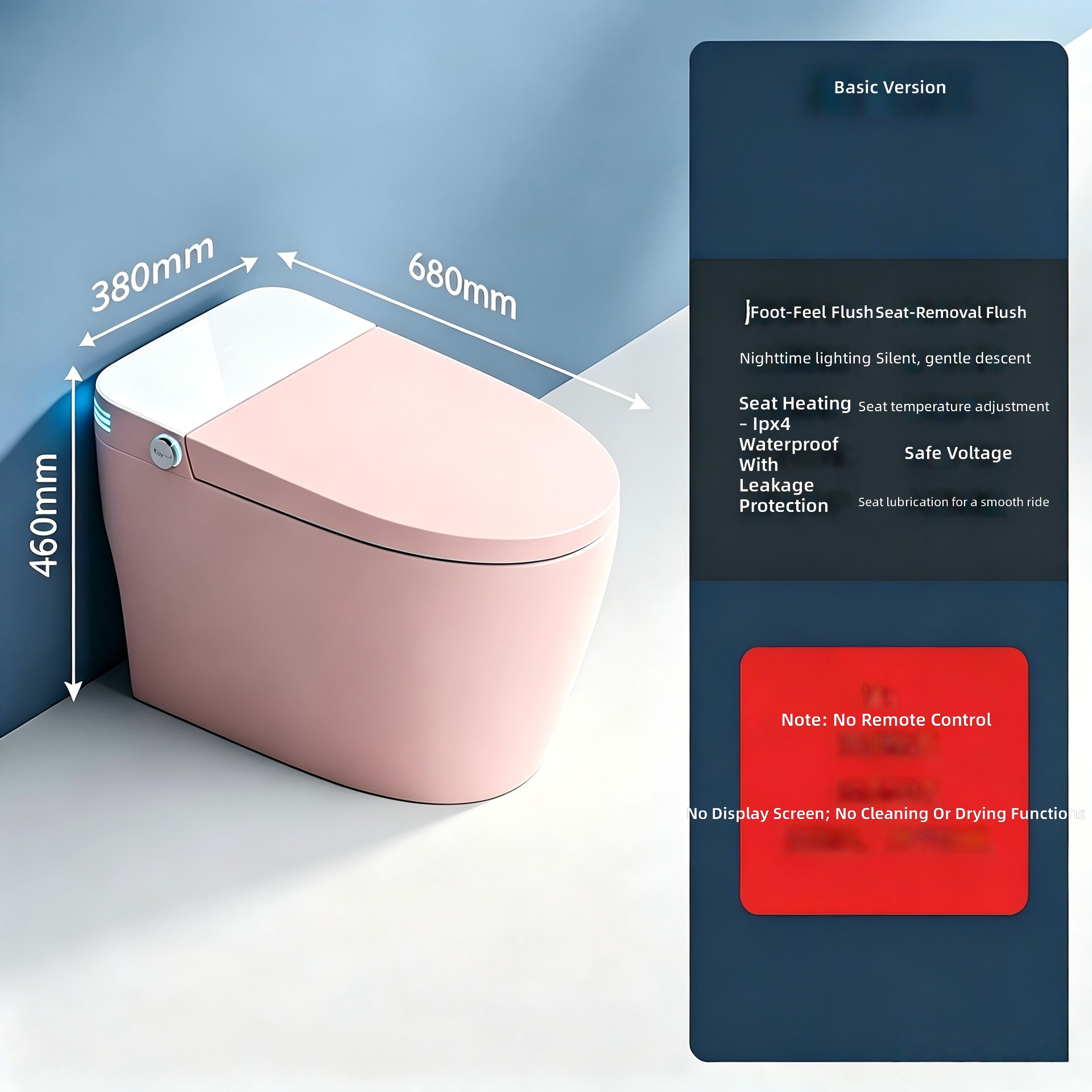 Slim toilet, roze, alles-in-éé - Smart Home Uses recensie en prijs